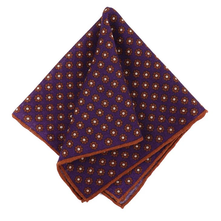 Red Floral Pocket Square