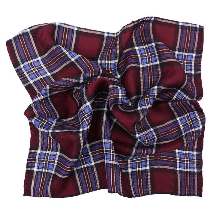 Red Plaid Pocket Square
