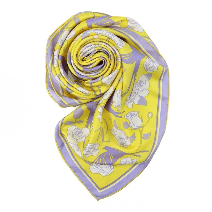 Floral Print Silk Scarf